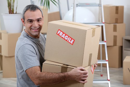 Professional team handling office relocation
